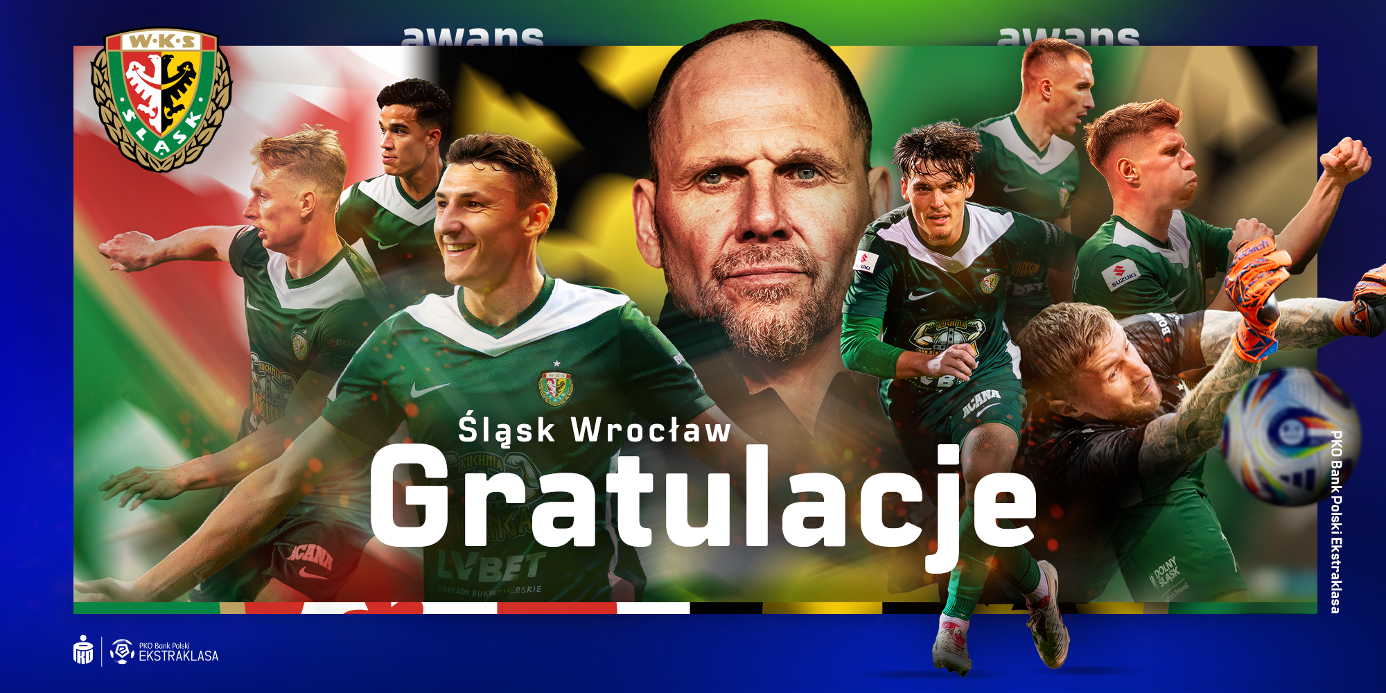 Śląsk Wrocław chính thức trở lại Ekstraklasa sau 1 năm vắng bóng